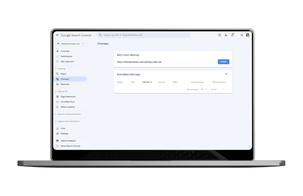 How To Submit a Sitemap to Google Search Console computer mockup
