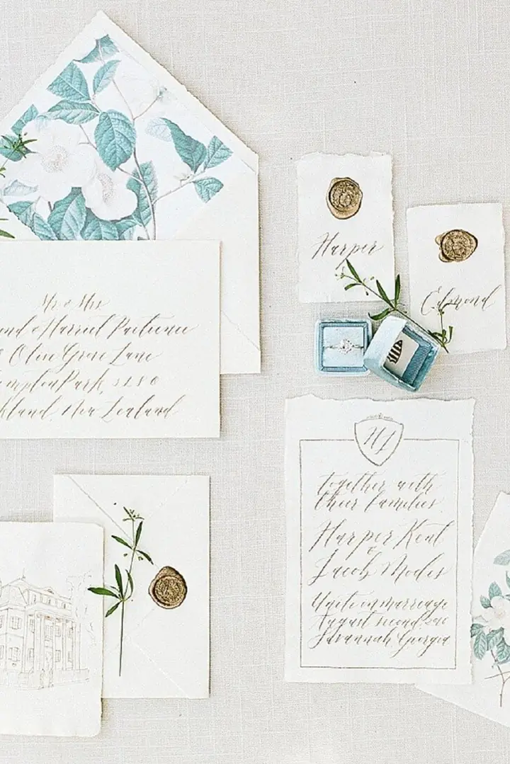 Charleston wedding bridal flat lay photographed on film by Stefanie Morris