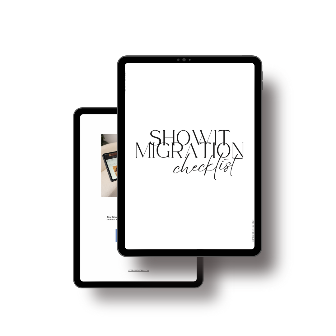 Showit Website Migration Checklist: A Step-By-Step Seo Guide Showit website migration checklist graphic